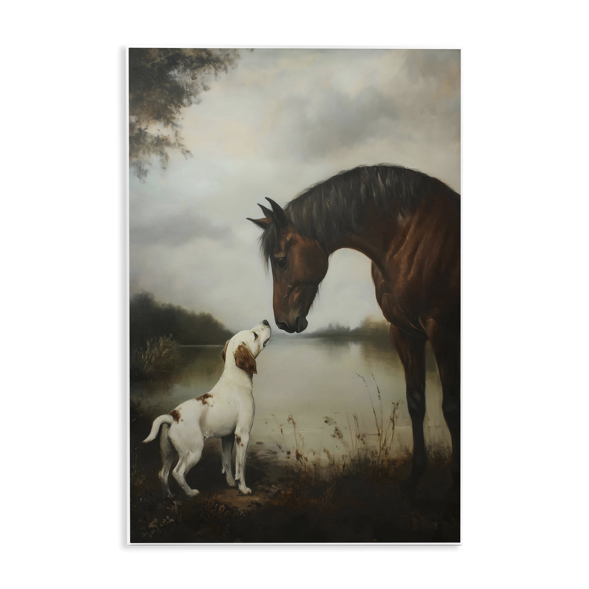 Stupell Industries Hound & Horse Companions Wall Plaque Art, design by Petal Prints Design