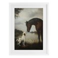 thumbnail image 1 of Stupell Industries Victorian Hound & Horse Companions White Framed Print Under Glass, 17 x 23, by Petals Prints Design, 1 of 8