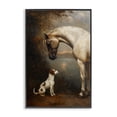 thumbnail image 1 of Stupell Industries Victorian Hound & Horse Vintage View Black Framed Giclee Art, 12 x 18, by Petals Prints Design, 1 of 8