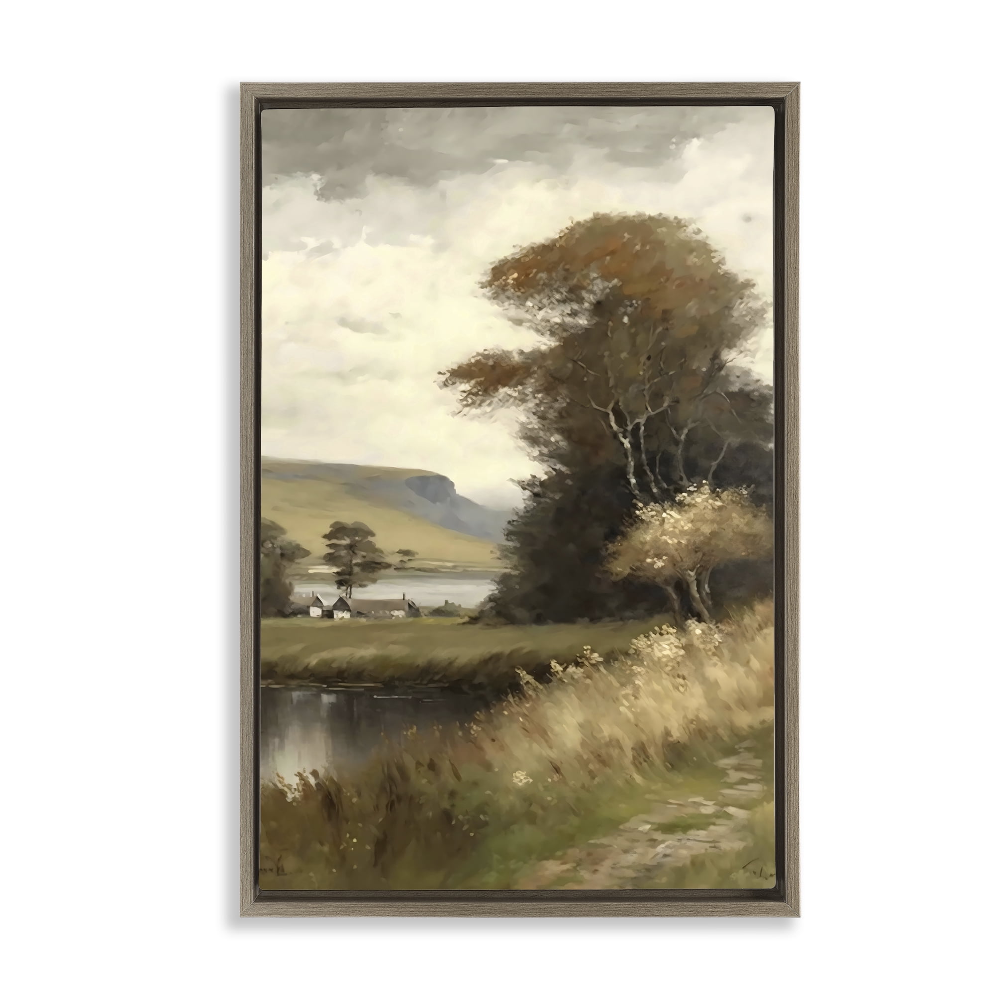 Stupell Industries House By The Water Retreat Brown Framed Floater Canvas Wall Art, design by Creative Studio