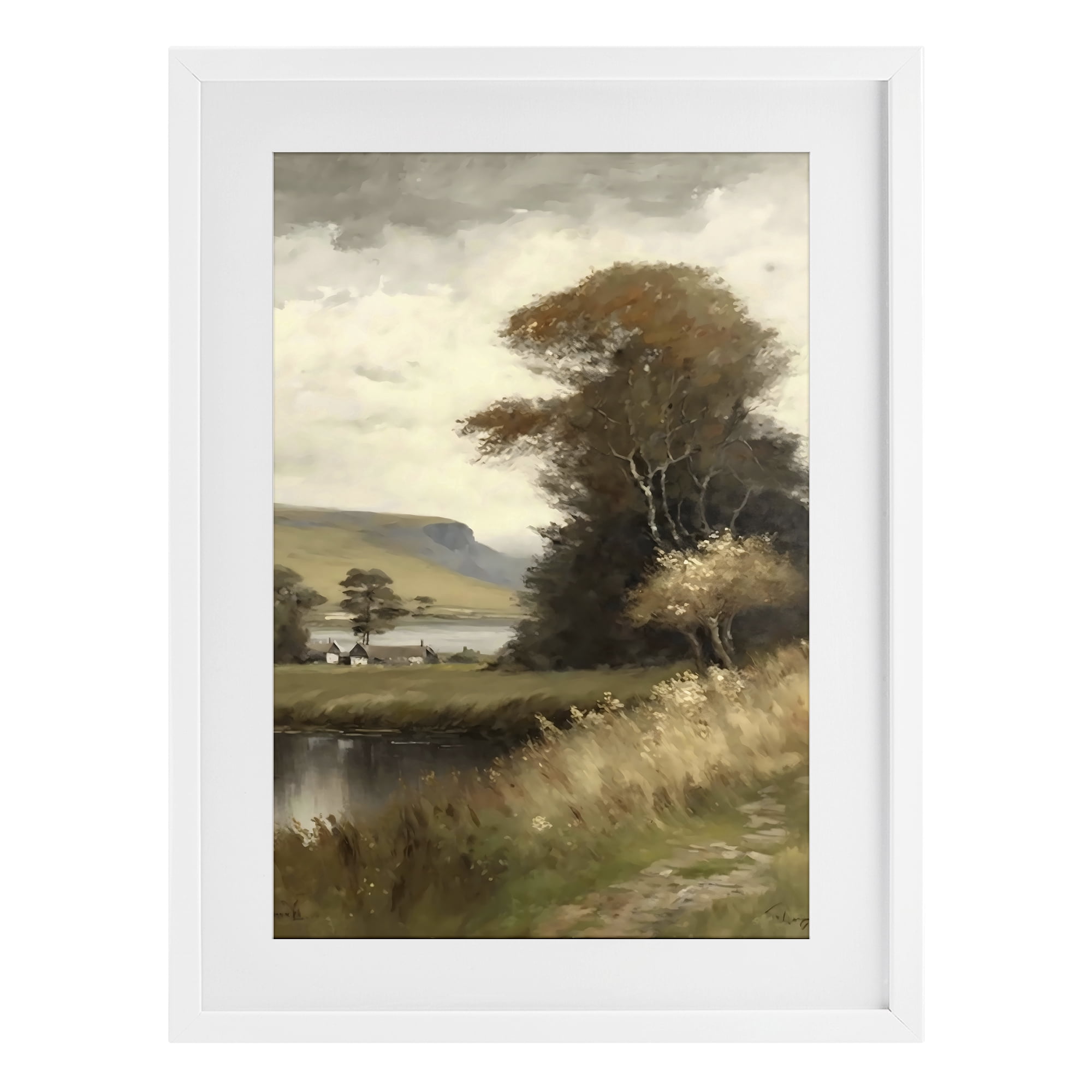Stupell Industries House By The Water Retreat White Framed Print Under Glass, design by Creative Studio