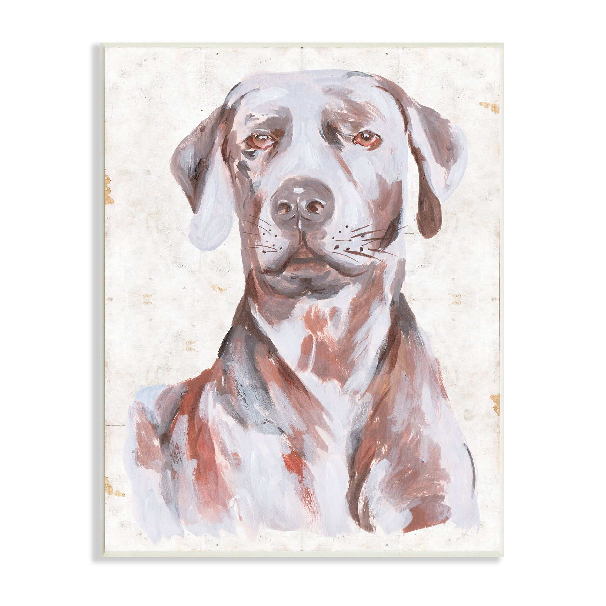 Stupell Industries House Dog Pet Portrait Labrador Soft Tone Painting, 13 x 19, Design by Melissa Wang