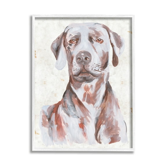 Stupell Industries House Dog Pet Portrait Labrador Soft Tone Painting, 16 x 20, Design by Melissa Wang