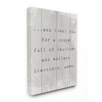 Stupell Industries House Full of Laughter Prayer Spiritual Phrase Canvas Wall Art Design by Daphne Polselli, 16" x 20"