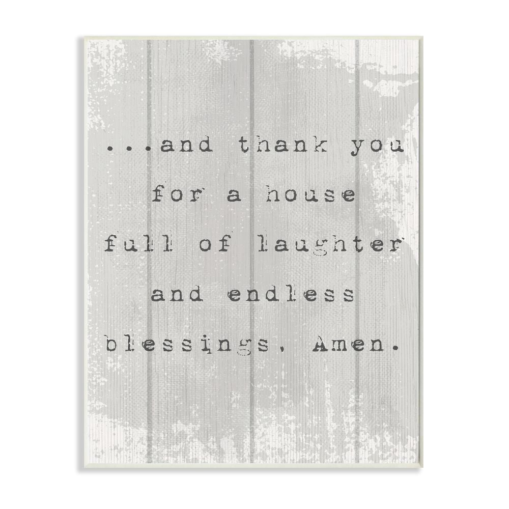 Stupell Industries House Full of Laughter Prayer Spiritual Phrase Graphic Art Unframed Art Print Wall Art, 10x15, by Daphne Polselli