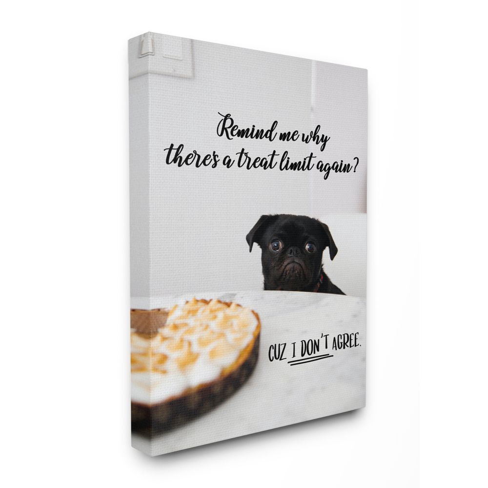Stupell Industries House Pet Dog Treat Limit Phrase Sassy Kitchen Canvas Wall Art Design by Ziwei Li