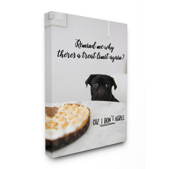 Stupell Industries House Pet Dog Treat Limit Phrase Sassy Kitchen Canvas Wall Art Design by Ziwei Li, 36" x 48"