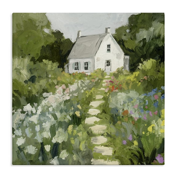Stupell Industries House She Dreamt Of Cottage Painting Wrapped Canvas Canvas Art Print Wall Art, 30 x 30