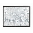thumbnail image 1 of Stupell Industries Houston Modern City Map Grey Word Design Framed Giclee Texturized Art by Daphne Polselli, 1 of 3