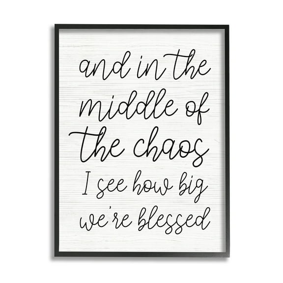 Stupell Industries How Big We're Blessed Uplifting Inspirational Painting Black Framed Art Print Wall Art
