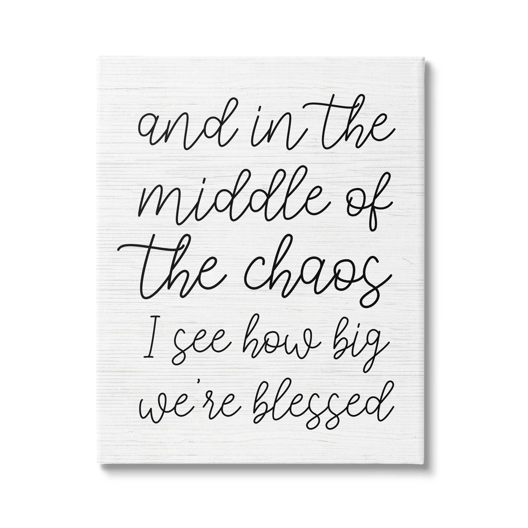 Stupell Industries How Big We're Blessed Uplifting Inspirational Painting Gallery Wrapped Canvas Print Wall Art