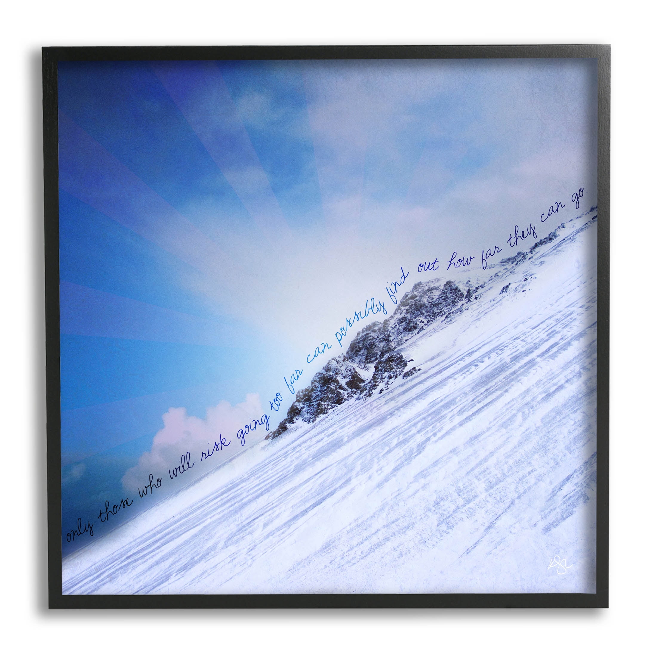 Stupell Industries How Far They Can Go Phrase Graphic Art Black Framed Art Print Wall Art, Design by K. Kaufman