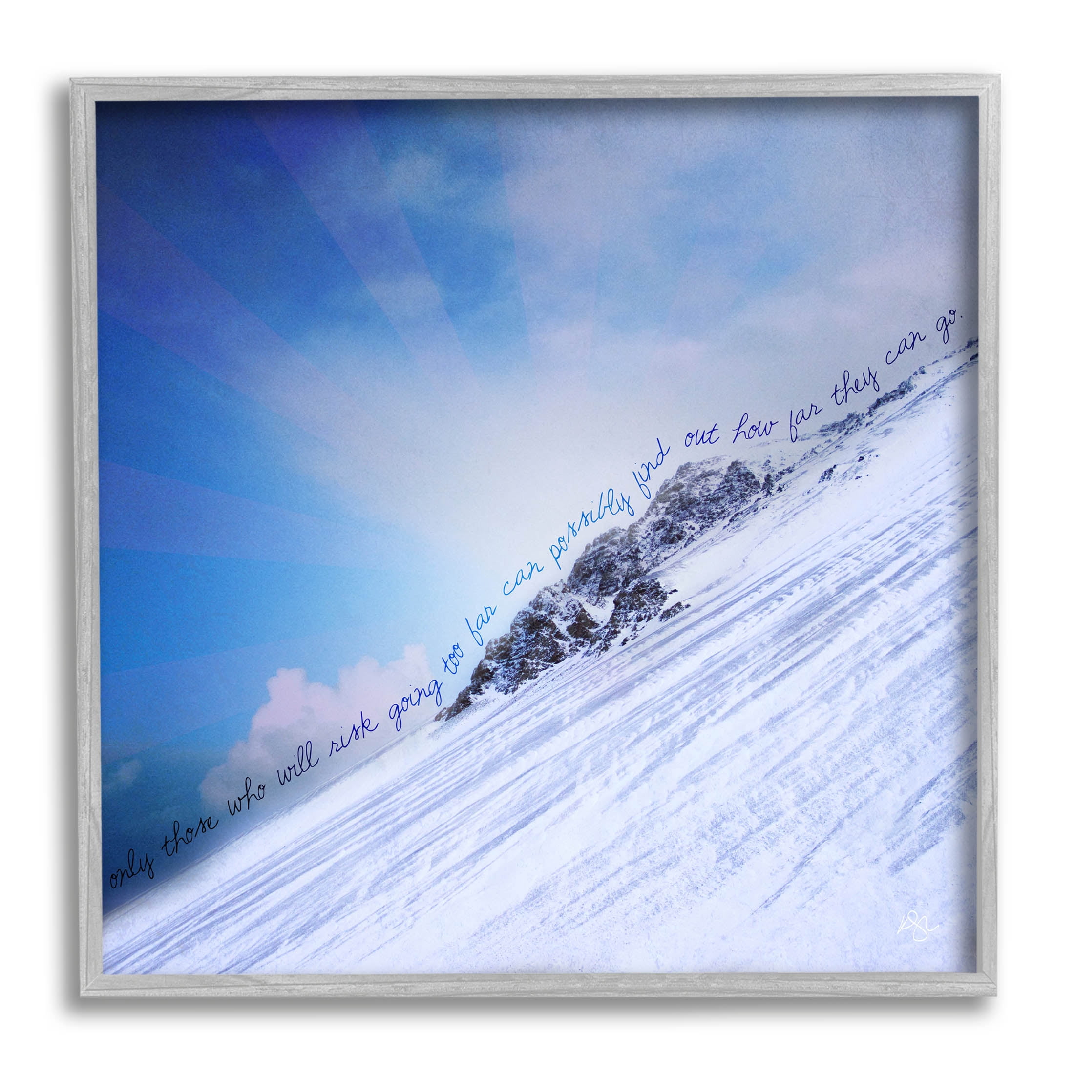 Stupell Industries How Far They Can Go Phrase Graphic Art Gray Framed Art Print Wall Art, Design by K. Kaufman