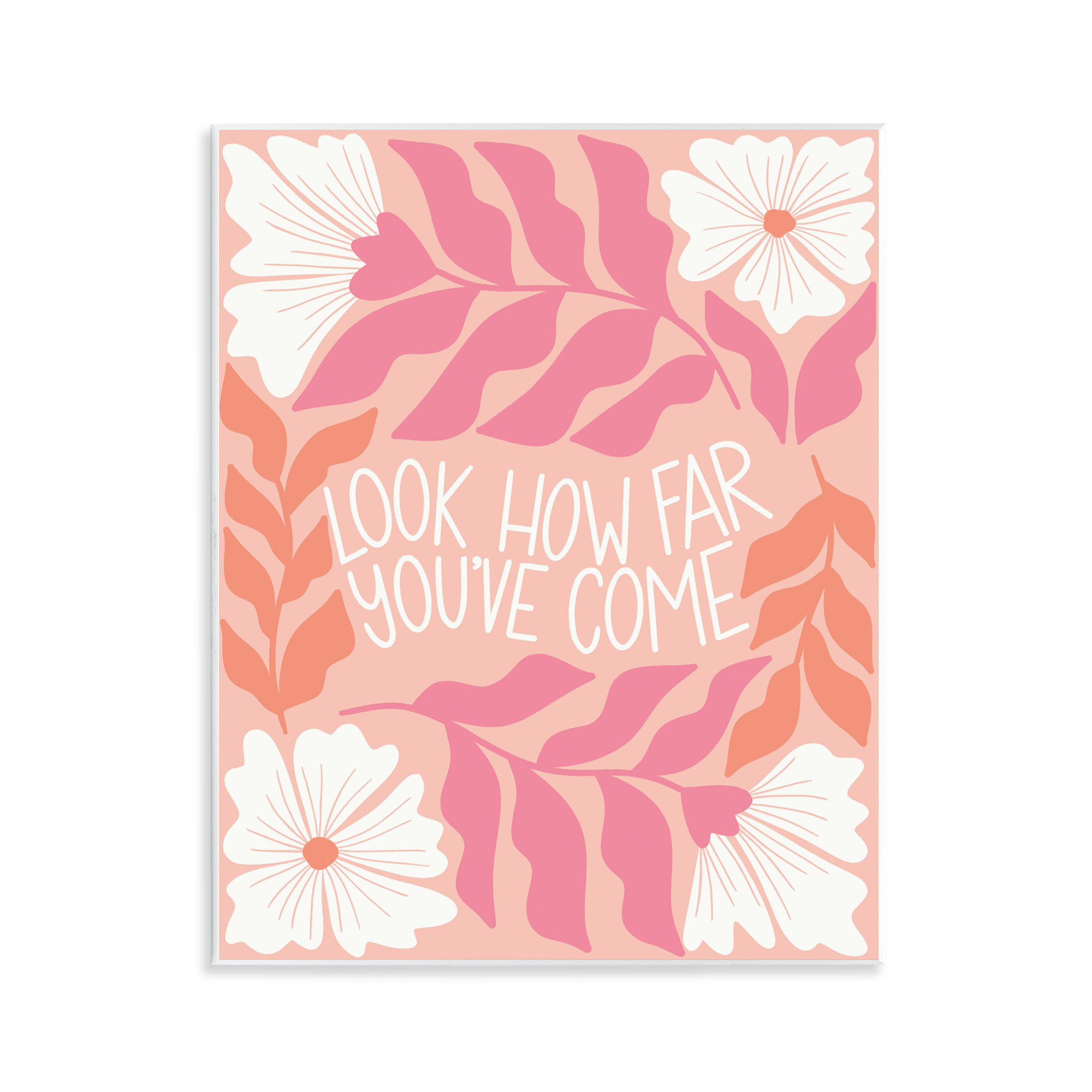 Stupell Industries How Far You've Come Plants & Flowers Painting Unframed Art Print Wall Art, 11 x 14