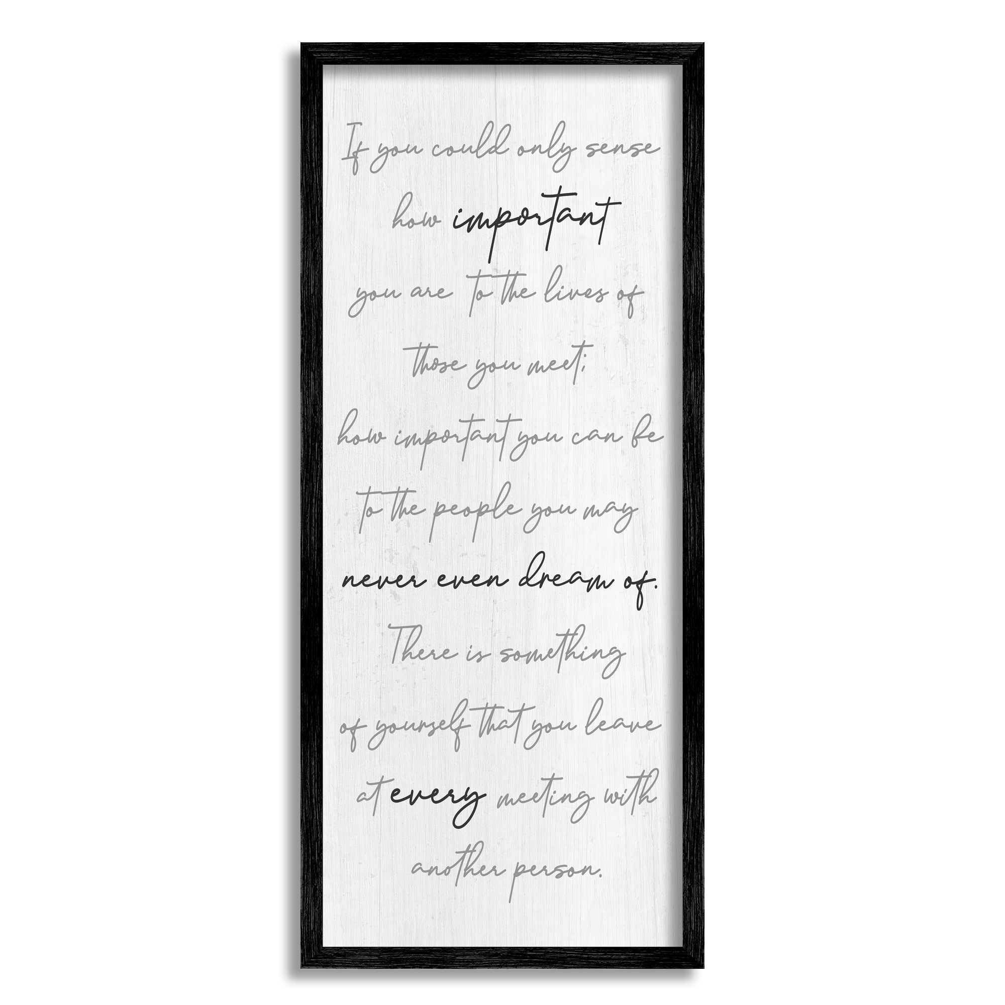 Stupell Industries How Important You Are Motivational Phrase Soft Neutrals, 10 x 24, Design by Daphne Polselli