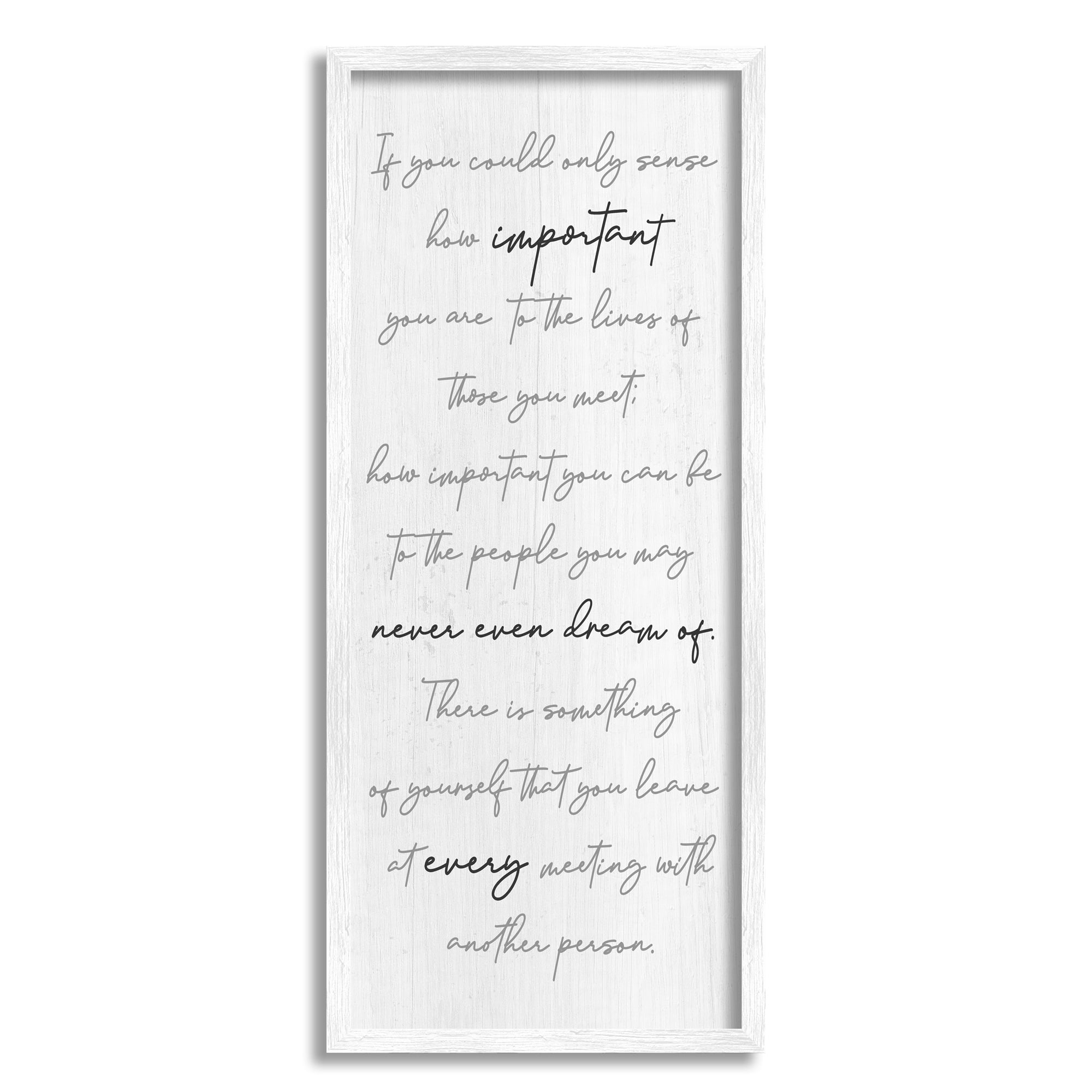 Stupell Industries How Important You Are Motivational Phrase Soft Neutrals, 13 x 30, Design by Daphne Polselli