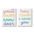 thumbnail image 1 of Stupell Industries How Much I Love You Quote Rainbow Typography Canvas Wall Art, 16 x 20, Design by Daphne Polselli, 1 of 6