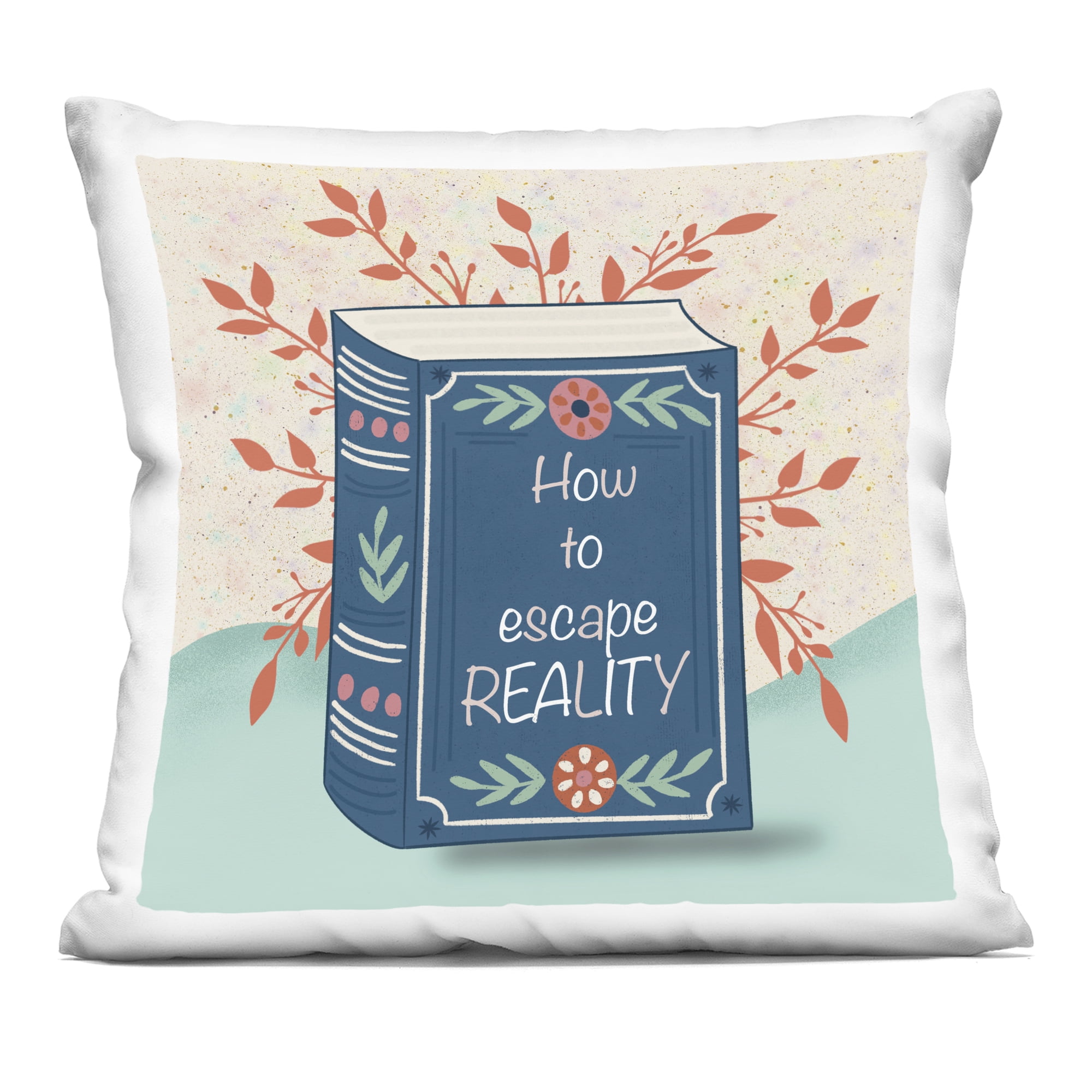 Stupell Industries How To Escape Reality Decorative Printed Throw Pillow, design by Julia Frost, 18 x 7 x 18