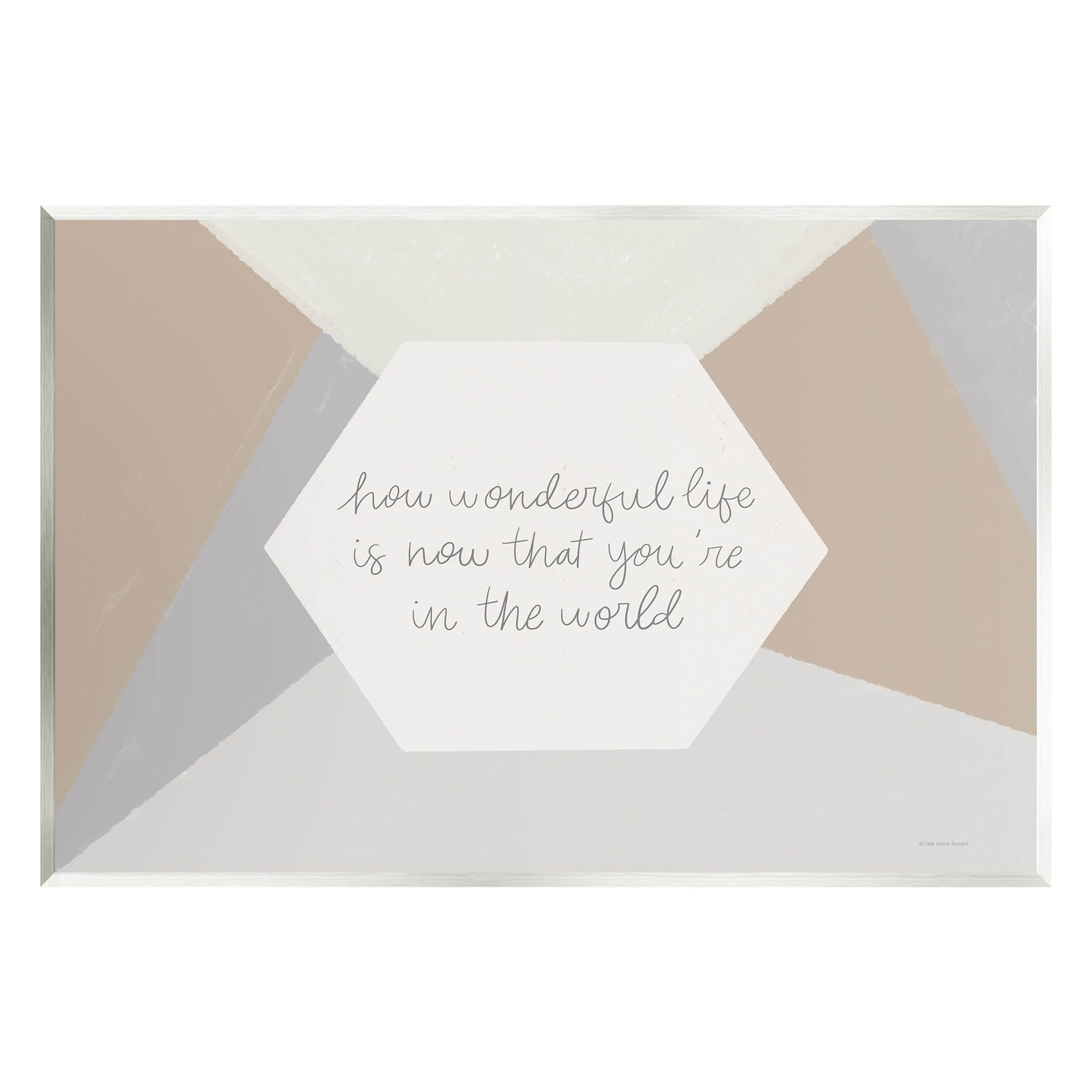 Stupell Industries How Wonderful Life Is Nursery Graphic Art Unframed Art Print Wall Art, Design by Lady Louise Designs