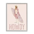 thumbnail image 1 of Stupell Industries Howdy Coastal Cowgirl Sports Painting Gray Framed Art Print Wall Art, 11 x 14, 1 of 9