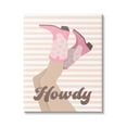 thumbnail image 1 of Stupell Industries Howdy Cowgirl on Stripes Abstract Painting Gallery Wrapped Canvas Art Print Wall Art, 30 x 40, 1 of 8