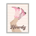 thumbnail image 1 of Stupell Industries Howdy Cowgirl on Stripes Abstract Painting Gray Framed Art Print Wall Art, 24 x 30, 1 of 9