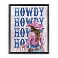 thumbnail image 1 of Stupell Industries Rustic Lodge Howdy Cowgirl with Lasso Black Floating Frame Canvas Art, 25 x 31, by Lettered and Lined, 1 of 8