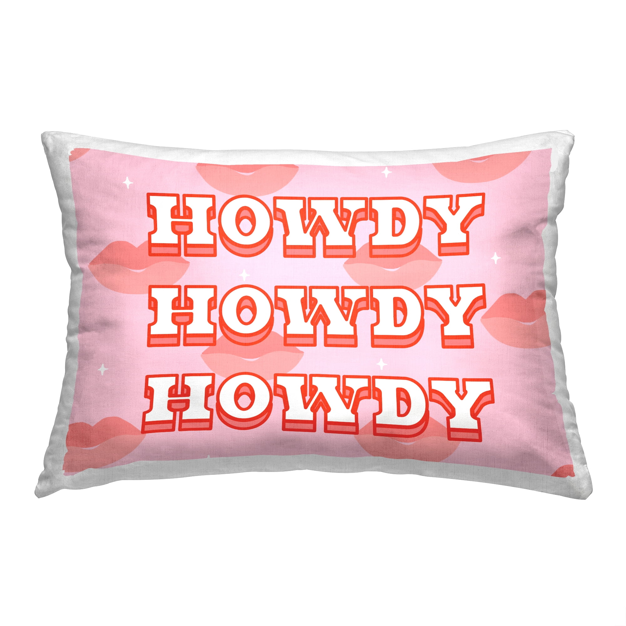 Stupell Industries Howdy Glam Cowgirl Decorative Printed Throw Pillow, 14 x 20