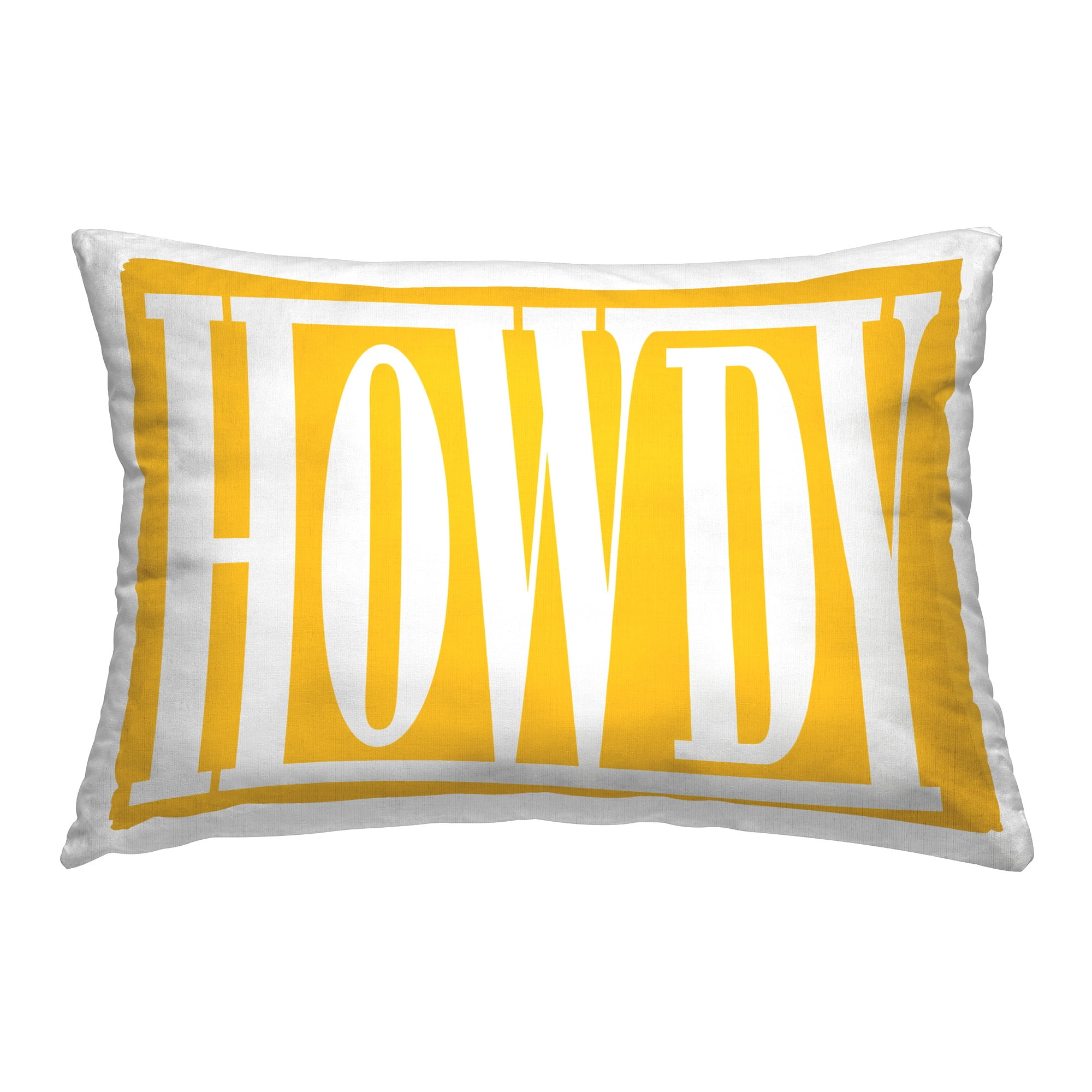 Stupell Industries Howdy Yellow Rodeo Decorative Printed Throw Pillow Design by Grace Popp