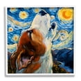thumbnail image 1 of Stupell Industries Howling Dog Classic Painting Animals & Insects Painting White Framed Art Print Wall Art, 24 x 24, 1 of 9