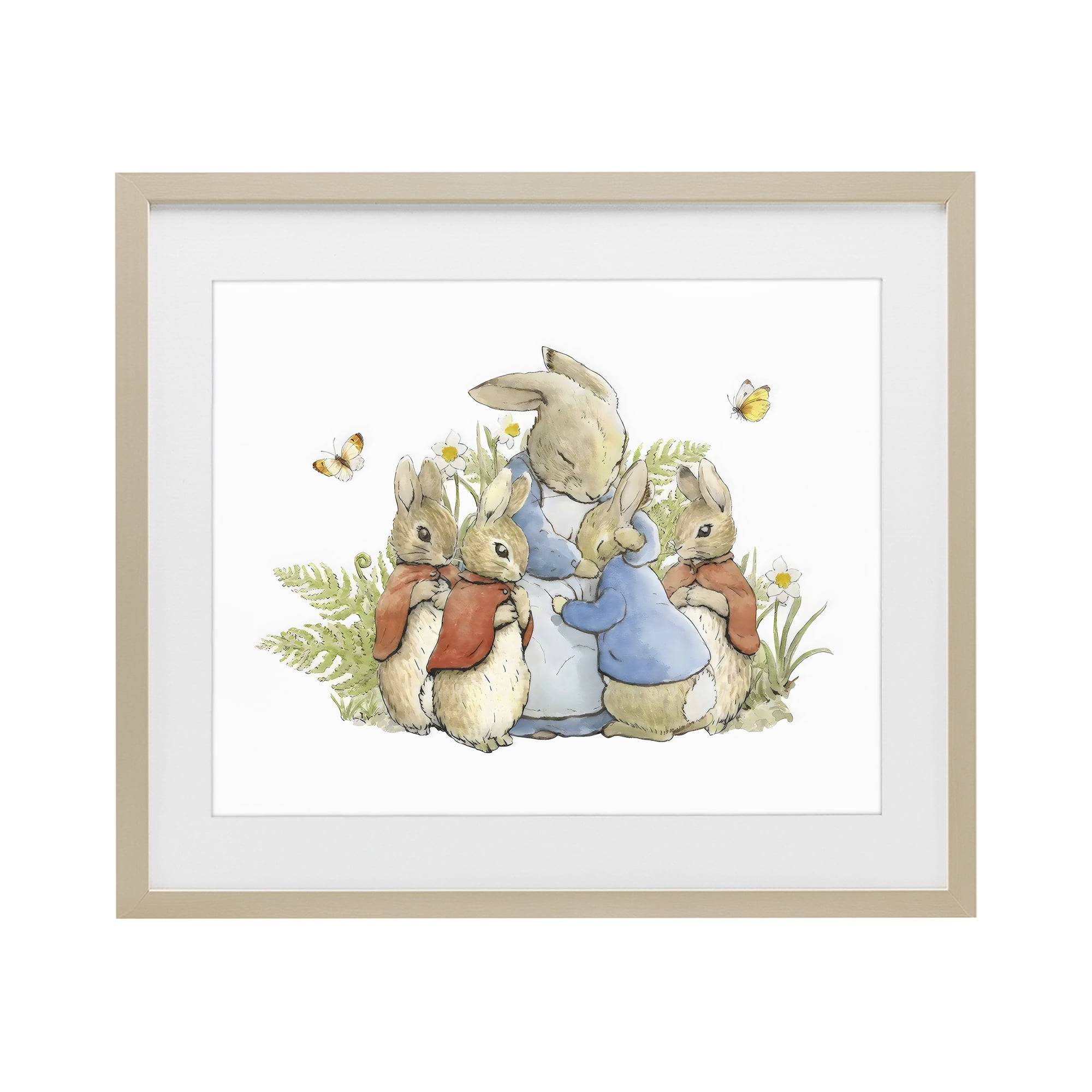 Stupell Industries Hugging Mother Rabbit Birch Framed Print Under Glass, design by Arlington Prints
