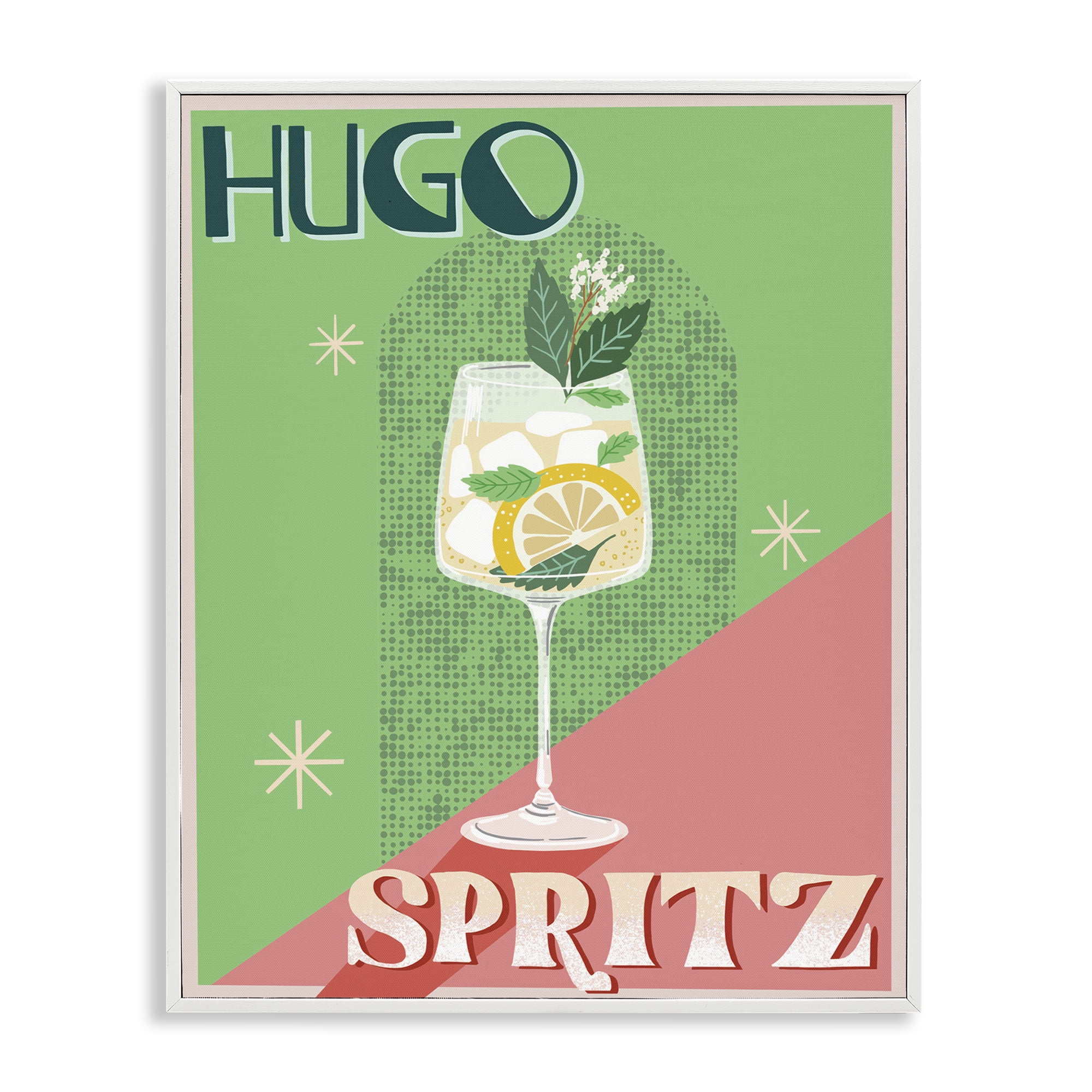 Stupell Industries Hugo Spritz Cocktail Food & Beverage Painting White Framed Art Print Wall Art, 24 x 30