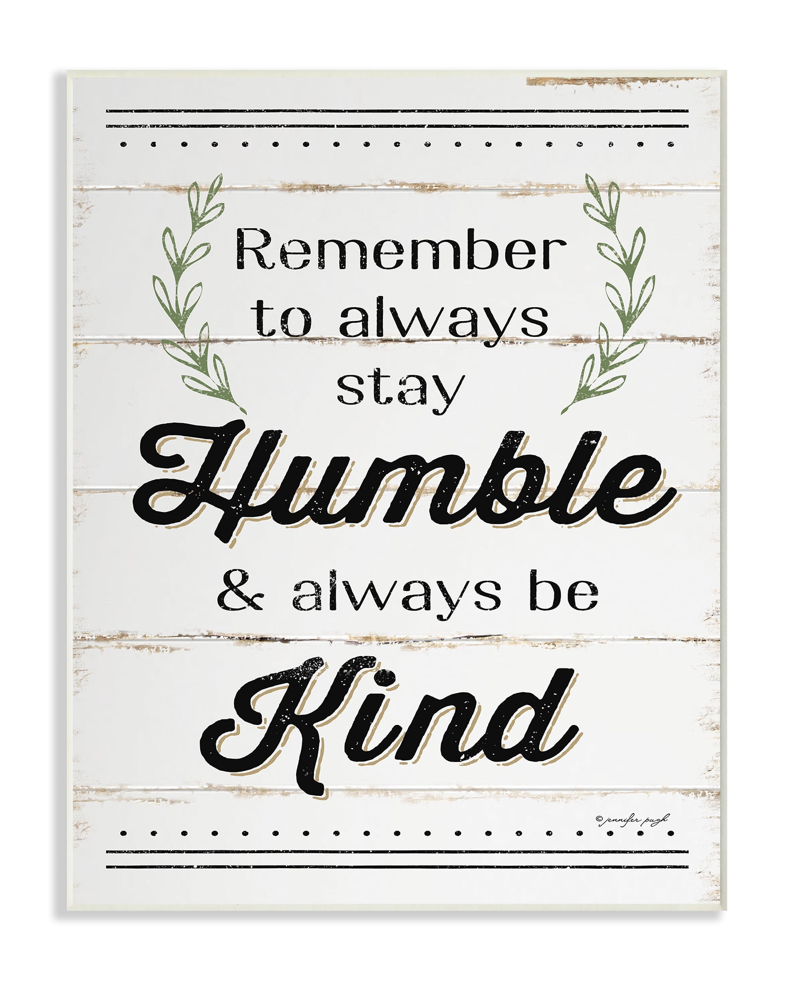 Stupell Industries Humble And Kind Rosemary Spring Wall Plaque Art