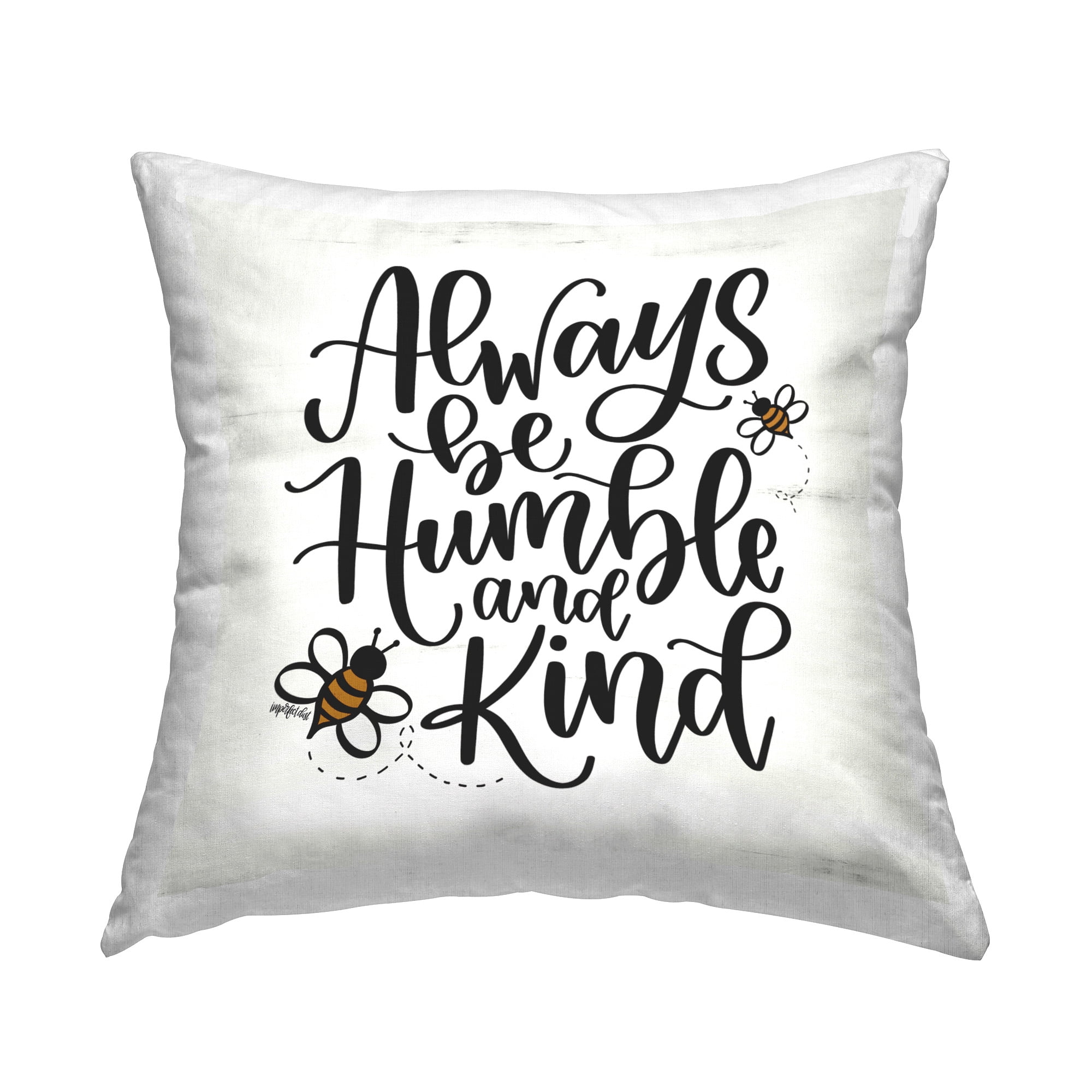 Stupell Industries Humble & Kind Bees Decorative Printed Throw Pillow Design by Imperfect Dust