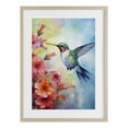 thumbnail image 1 of Stupell Industries Modern Hummingbird Hibiscus Serenade Birch Framed Print Under Glass, 14 x 20, by Creative Studio, 1 of 8