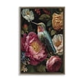 thumbnail image 1 of Stupell Industries Glam Hummingbird & Lush Blooms Brown Floating Frame Canvas Art, 21 x 31, by The Wands Want, 1 of 8