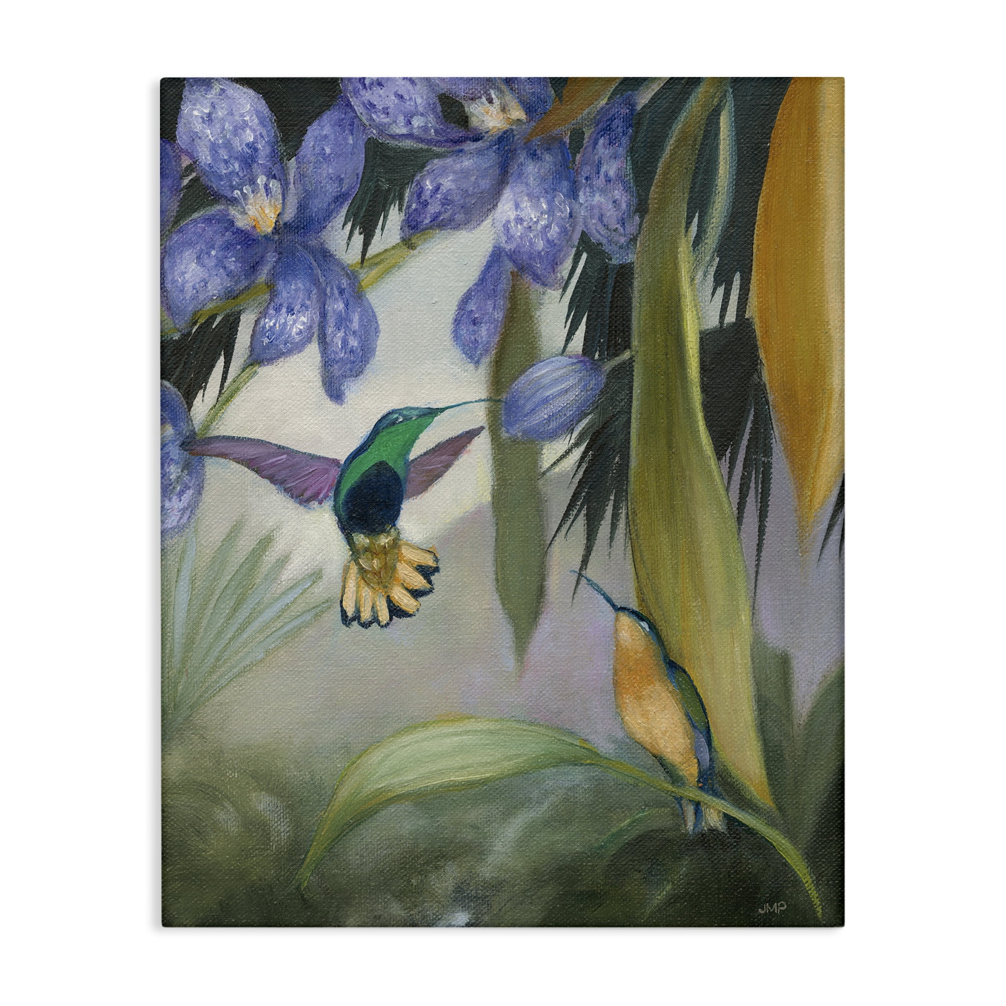 Stupell Industries Hummingbirds in Nature Landscape Painting Gallery Wrapped Canvas Art Print Wall Art, 24 x 30