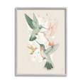 thumbnail image 1 of Stupell Industries Hummingbirds on Beige Animals & Insects Painting Gray Framed Art Print Wall Art, 24 x 30, 1 of 9