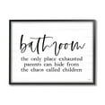 thumbnail image 1 of Stupell Industries Humorous Bathroom Family Quote Parents & Children Framed Wall Art, 14 x 11, Design by Lux + Me Designs, 1 of 5
