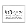 thumbnail image 1 of Stupell Industries Humorous Bathroom Family Quote Parents & Children Framed Wall Art, 30 x 24, Design by Lux + Me Designs, 1 of 5