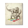 thumbnail image 1 of Stupell Industries Humorous Dinosaurs Playing Quirky Game Vintage Effect Canvas Wall Art, 24 x 30, Design by Arrolynn Weiderhold, 1 of 5