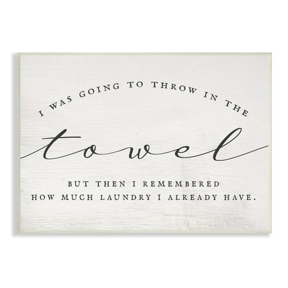 Stupell Industries Humorous Laundry Script Text Sign Grainy Pattern Graphic Art Unframed Art Print Wall Art, Design by Daphne Polselli