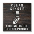 thumbnail image 1 of Stupell Industries Humorous Single Sock Laundry Sign Grain Pattern Canvas Wall Art, 17 x 17, Design by Marcus Prime, 1 of 5