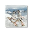 thumbnail image 1 of Stupell Industries Humorous White Cats Skiing Gear Snowcapped Mountains Graphic Art Gallery Wrapped Canvas Print Wall Art, Design by Chiara, 1 of 7