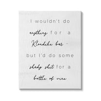 Stupell Industries Humorous Wine Bottle Rustic Calligraphy Phrase Graphic Art Gallery Wrapped Canvas Print Wall Art, Design by Daphne Polselli