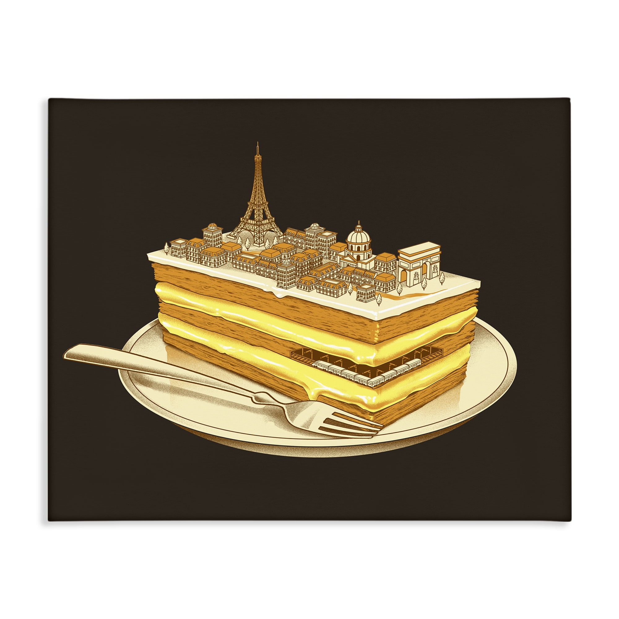 Stupell Industries Hungry For Travels Paris Canvas Wall Art, design by Tobe Fonseca