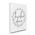 thumbnail image 1 of Stupell Industries Hunker Down Phrase Spring Wreath Design Black White Canvas Wall Art Design by Lettered and Lined, 24" x 30", 1 of 1