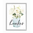 thumbnail image 1 of Stupell Industries Hunker Text Spring Floral Bouquet Blue White Framed Wall Art Design by Lettered and Lined, 11" x 14", Gray Framed, 1 of 5