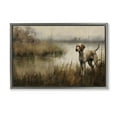 thumbnail image 1 of Stupell Industries Hunting Dog in Nature Landscape Painting Gray Floater Framed Canvas Art Print Wall Art, 31 x 21, 1 of 10