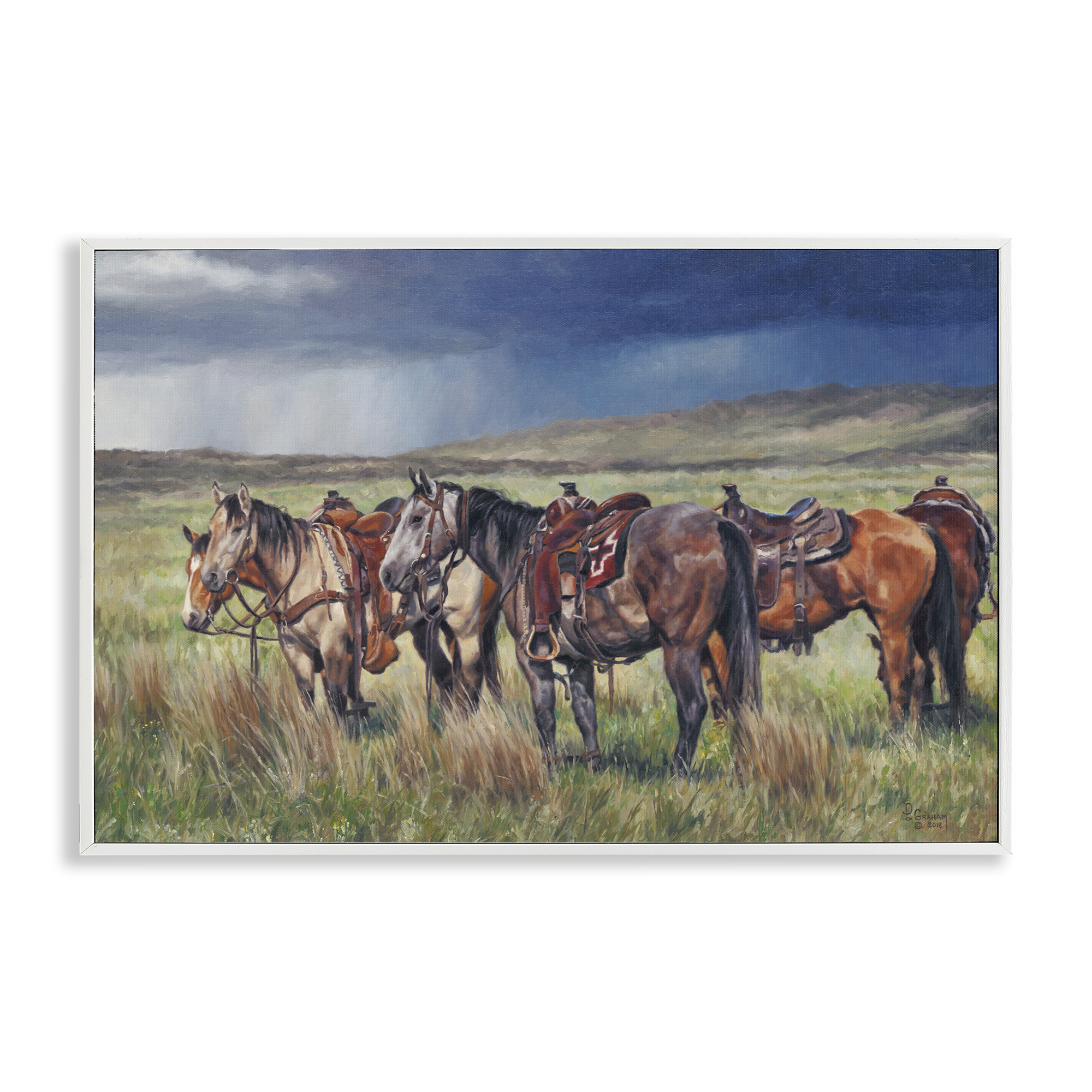 Stupell Industries Hurry Up & Wait Animals & Insects Painting White Framed Art Print Wall Art, 18 x 12